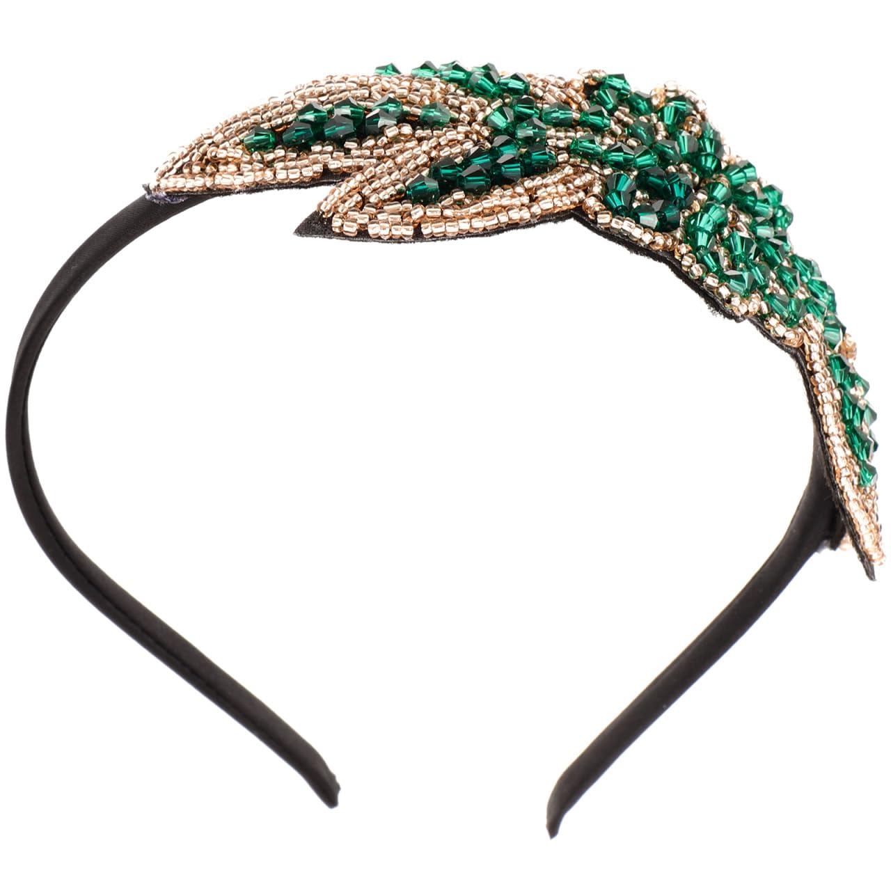 Lurrose Beaded Headband Party Hair Hoop for Women Vintage Style Hair Accessory for Weddings and Dancing Events