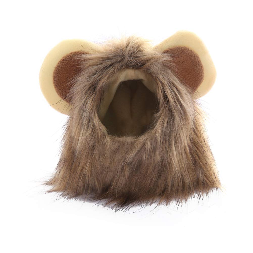 Popetpop Costume De Lion Pour Chien Chat Animaux Halloween Chapeau Criniere Deguisement Taille M Chapeaux Chapeaux Masques Et Accessoires