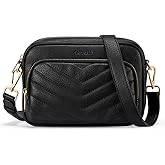 CHOLISS Quilted Crossbody Bags for Women RFID Vegan Leather Travel Purse Small Shoulder Handbags with Built in Wallet
