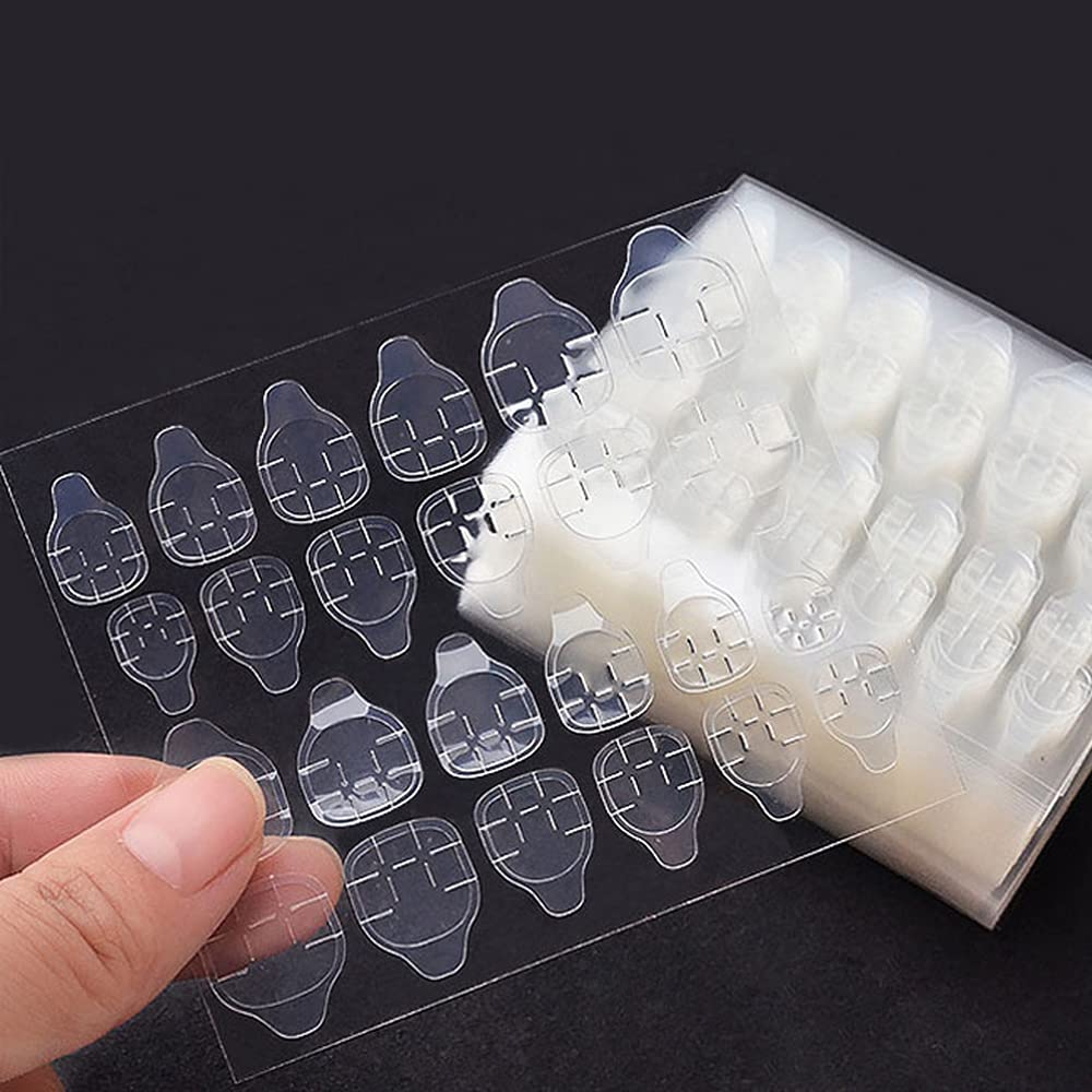 Photo 1 of 1200 Pcs 50 Sheets Double Side Glue Nail Sticker for Press on Nail Sticky Tabs,Waterproof Breathable False Nail Tips Jelly Adhesive Tabs Nail Glue