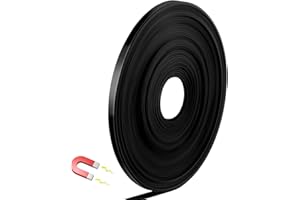 AmazingSpark Magnetic Tape Roll Thin Strips, 1/4 Inch x 33 Feet Magnetic Board Dividers Whiteboard Graphic Decorative Tape Marking Line for Classroom Office Art Accessories(Black)