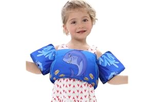 Onory Toddler Swim Vest Kids Adjustable Strap Swimming Jacket Pool Floaties Learn Swimming Training, Cute Cartoon Swim Training Equipment Swim Aid for 20-50 lbs Boys and Girls