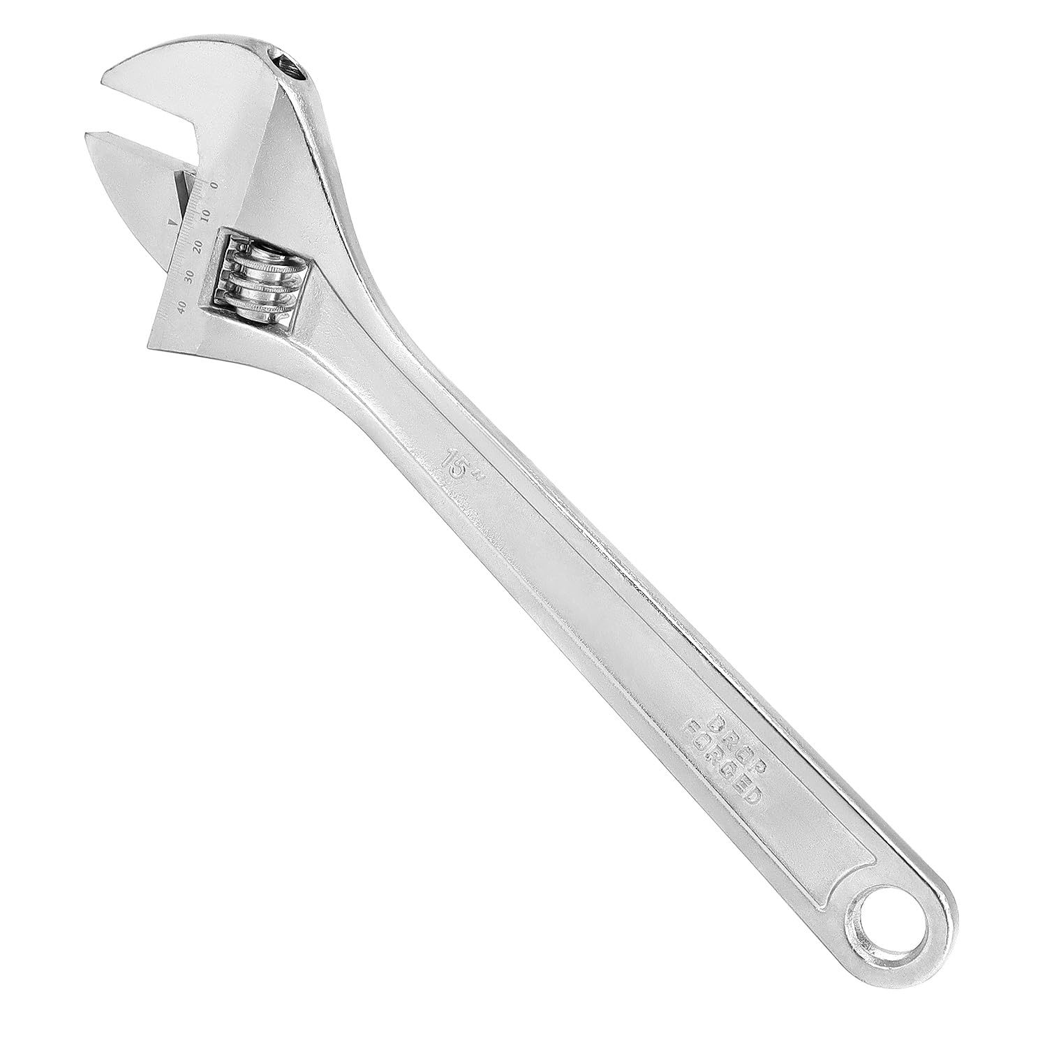 QWORK® 15 inch Adjustable Spanner, Adjustable Wrench, Wide Caliber, Max Opening 48mm