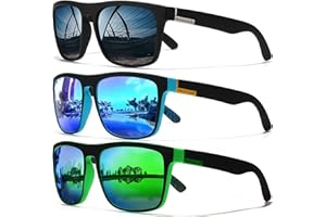 SEKKAF Polarized Sunglasses for Men Women Driving Sports Hiking Sun Glasses Classic Square Frame UV400 Protection