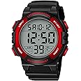 Bomieux Mens Digital Watch, Sport Military Watches for Men Waterproof LED Screen Large Face Tactical Watch with Backlight Alarm Stopwatch Wrist Watch