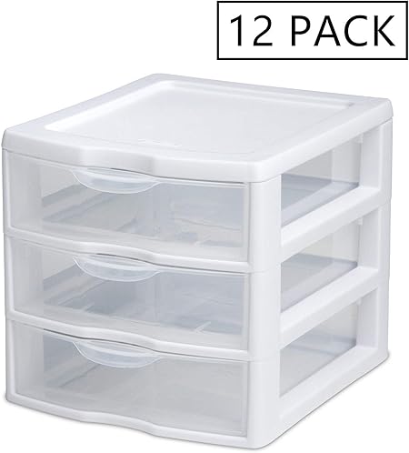 Amazon Com Oldzon Small Compact Countertop 3 Drawer Desktop
