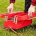 SUCK UK Portable BBQ Tool Box with Carry Handles-Perfect for Camping, Picnics and Alfresco Dining, 8.66 x 15.94 x 7.87 in, Red