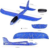 Highttoy Foam Glider Planes 2 Pieces Hand Launched Outdoor Flying Toys Blue Red view 6