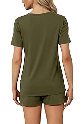 RUBZOOF Women's Short Sleeve Pajama Sets with
