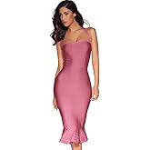 meilun Womens Halter Fishtail Bandage Party Dress Elegant Wedding Guest Dress
