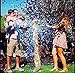 2PCS Giant 36'' Black Round Gender Reveal Balloon Pop with Pink and Blue Confetti for a Baby Shower