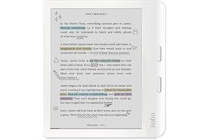 Kobo Libra Colour | eReader | 7” Glare-Free Colour E Ink Kaleido™ 3 Display | Dark Mode Option | Audiobooks | Waterproof | White