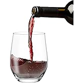 yersiz Stemless Wine Glasses Sets, Ideal for Cocktails, Red & White Wine and Scotch for Homes and Bars, Tumblers for Juice, Water Glasses