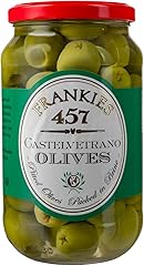 Frankies 457 Pitted Castelvetrano Olives - Authentic Sicilian - Product Of Italy - Premium Handpicked Imported Italian Olives