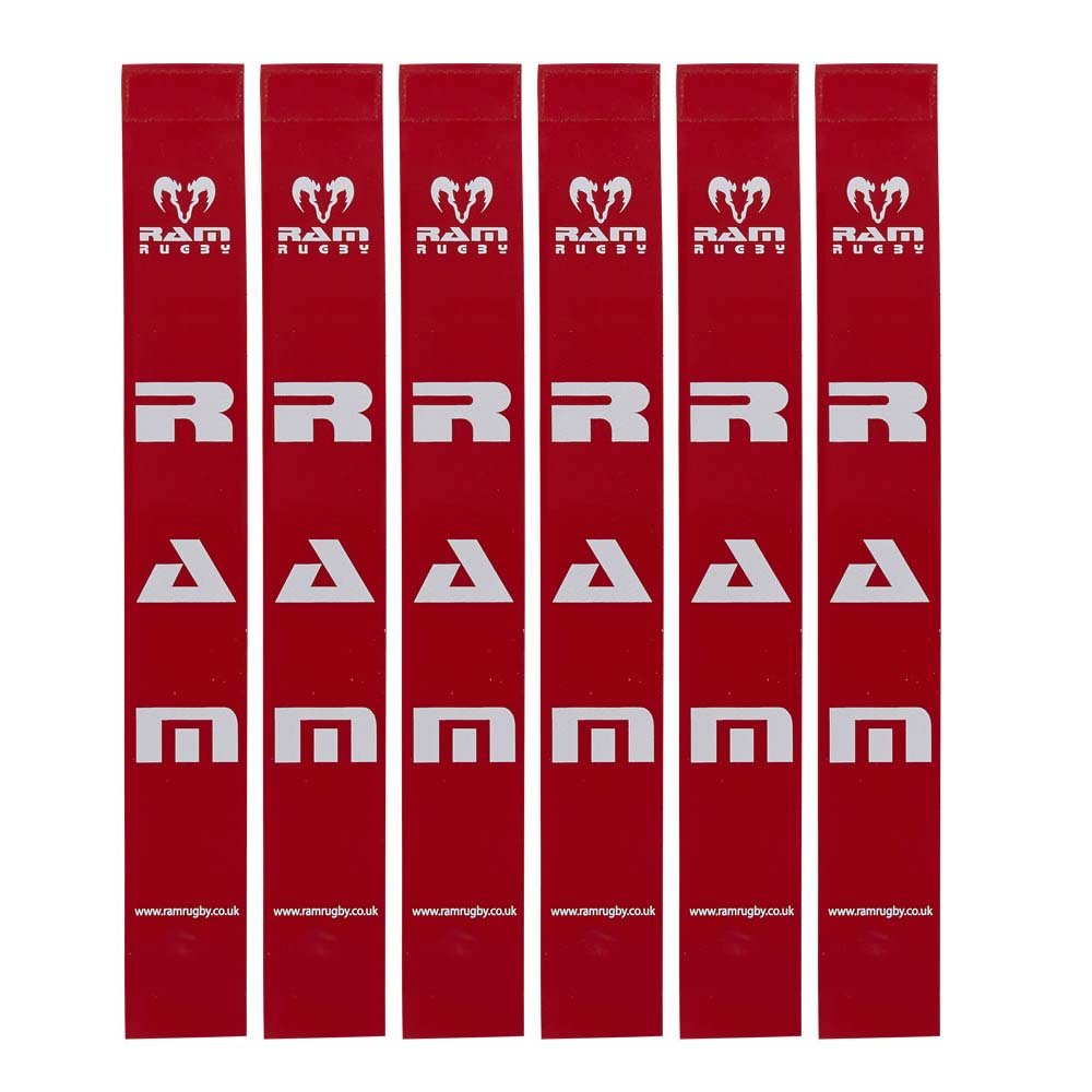 Ram Rugby Tags Only - Sets of 20 Tags - 4 Colours Available (Red)