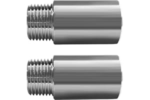 Beduan Stainless Steel Pipe Fittings, 1/2" NPT Male x 1/2" NPT Female Threaded, 2" Length Nipple Cast Pipe (Pack of 2)