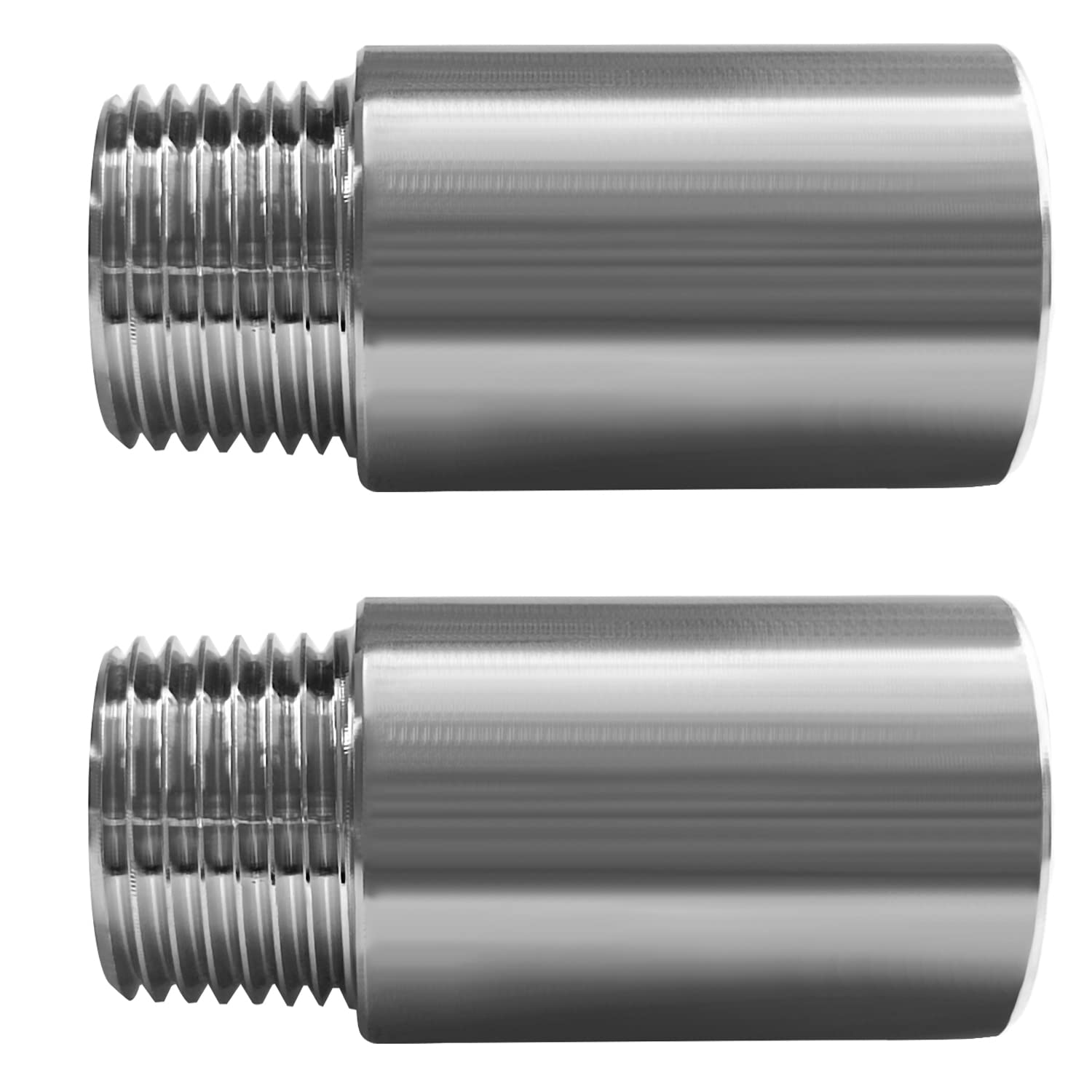 Photo 1 of Beduan Stainless Steel Pipe Fittings, 3/4" NPT Male x 3/4" NPT Female Threaded, 2" Length Nipple Cast Pipe (Pack of 2)