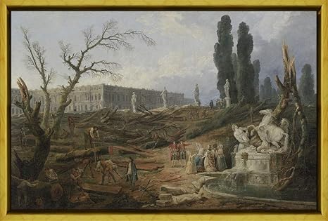 Amazon Co Jp フレーム Hubert Robert ジクレープリント キャンバス 印刷 複製画 絵画 ポスター ルボスケデバンアポロン ホーム キッチン