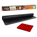 COOKINA BBQ Reusable Mat-100% Non-Stick, Easy to Clean Grilling Sheet for Smokers, as Well as Gas, Charcoal and Electric Barb