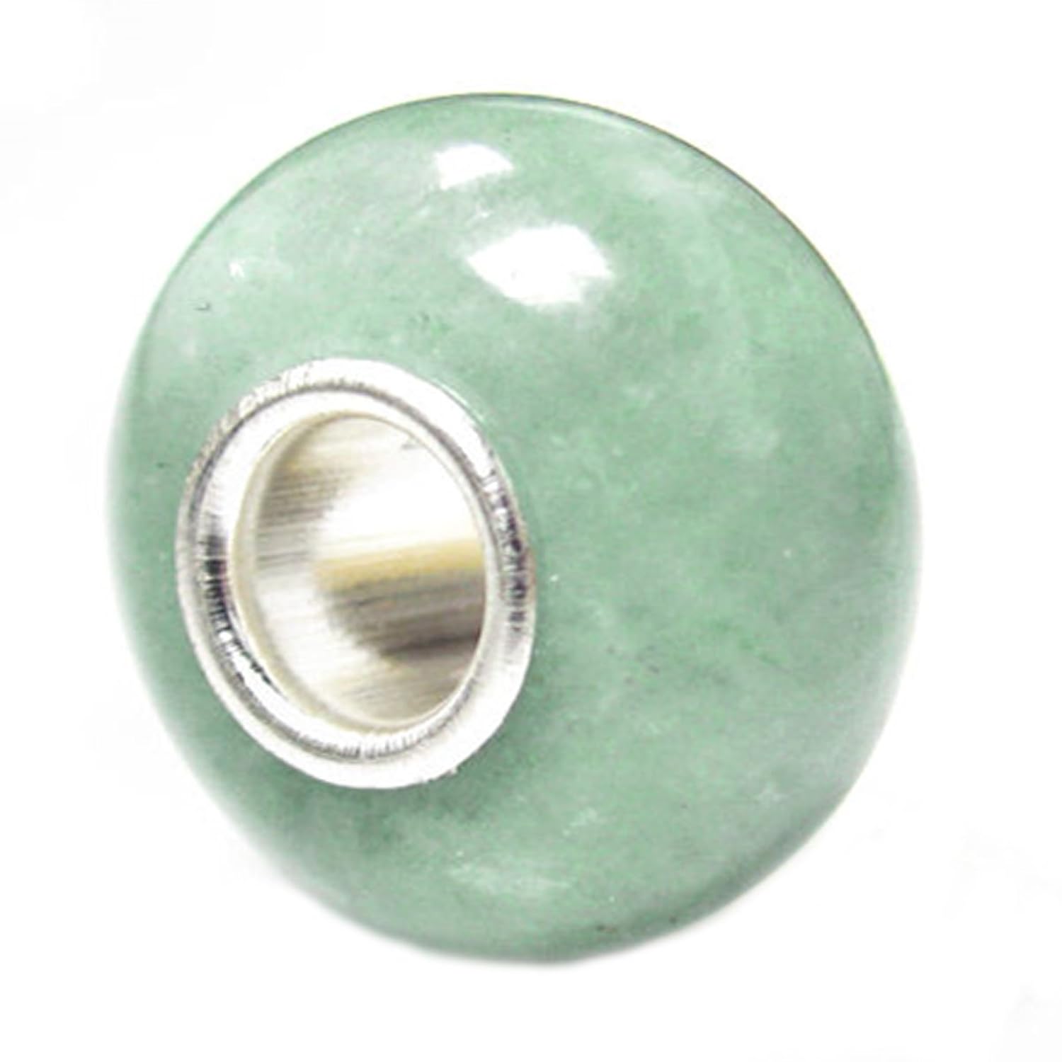 Queen Berry Clip de perla colgante plata de ley  jade piedra Bead