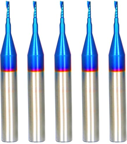 Yonico 1/4-Inch Single Flute Upcut Spiral Router Bit - Solid Carbide End Mill For CNC & Handheld Routers