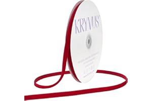 Kryvus Red Velvet Ribbon 3/8 Inch x 30 Yards, Nylon Vintage Velvet Ribbons for Christmas Decoration, Gift Wrapping Ribbon, Bow Making, Sewing, Handmade Craft, Bouquet Packaging