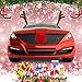 Verkstar Christmas Car Reindeer Antlers with Red Nose Decorations, Window Roof-Top and Grille Rudolph Reindeer Jingle Bell Auto Accessories