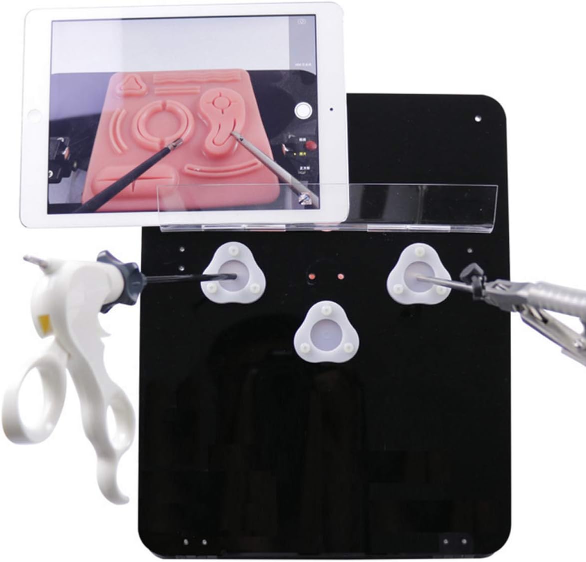 YOSAN Laparoscopic Surgery Simulator Simulated Surgical Equipment with 4 Surgical Instruments,6 Training Modules and HD Camera