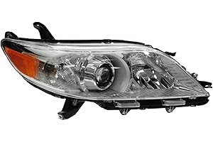 AM AUTOPARTS Passenger Side Headlight Assembly Halogen Compatible with 2011-2013 Toyota Sienna Base 2011-2020 Sienna LE Limited XLE 2013-2020 Sienna L Without LED Daytime Running Lights TO2503199