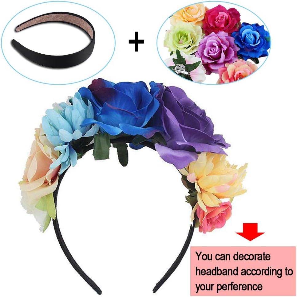 SIQUK 12 Pieces Satin Headbands 1 Inch Wide Non-slip Headband Colourful Headbands DIY Headband for Women and Girls,12 Colours - Image 5