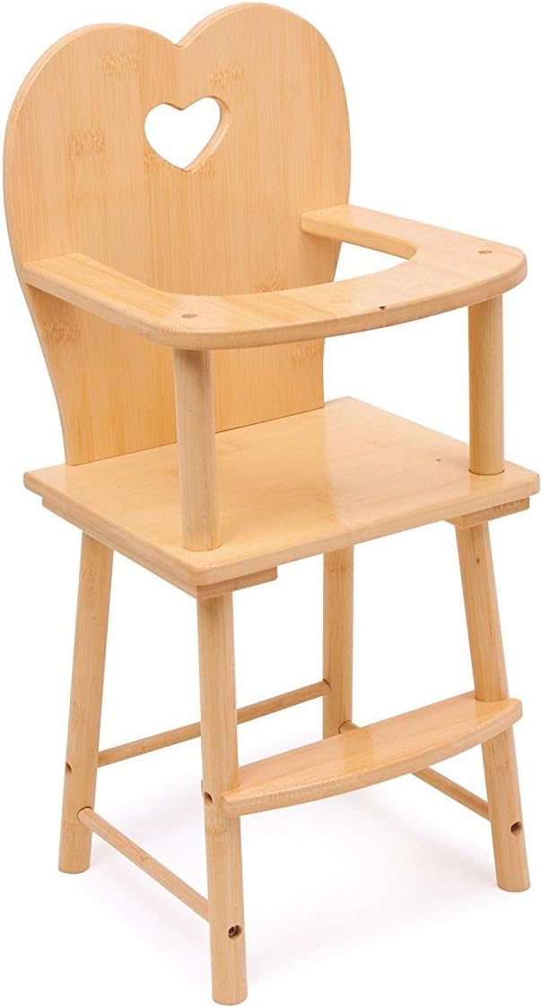 greta's wooden doll high chair