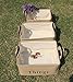 LOVOUS Vintage Eco-friendly Jute Linen Square Storage Bin for Organizing Toys Clothing Books Gift Baskets (Large 15.7