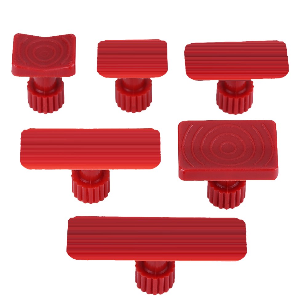 Qiilu Dent Puller, 6Pcs Car Auto Body Dents Removal Pulling Tabs Paintless Dent Repair Tools