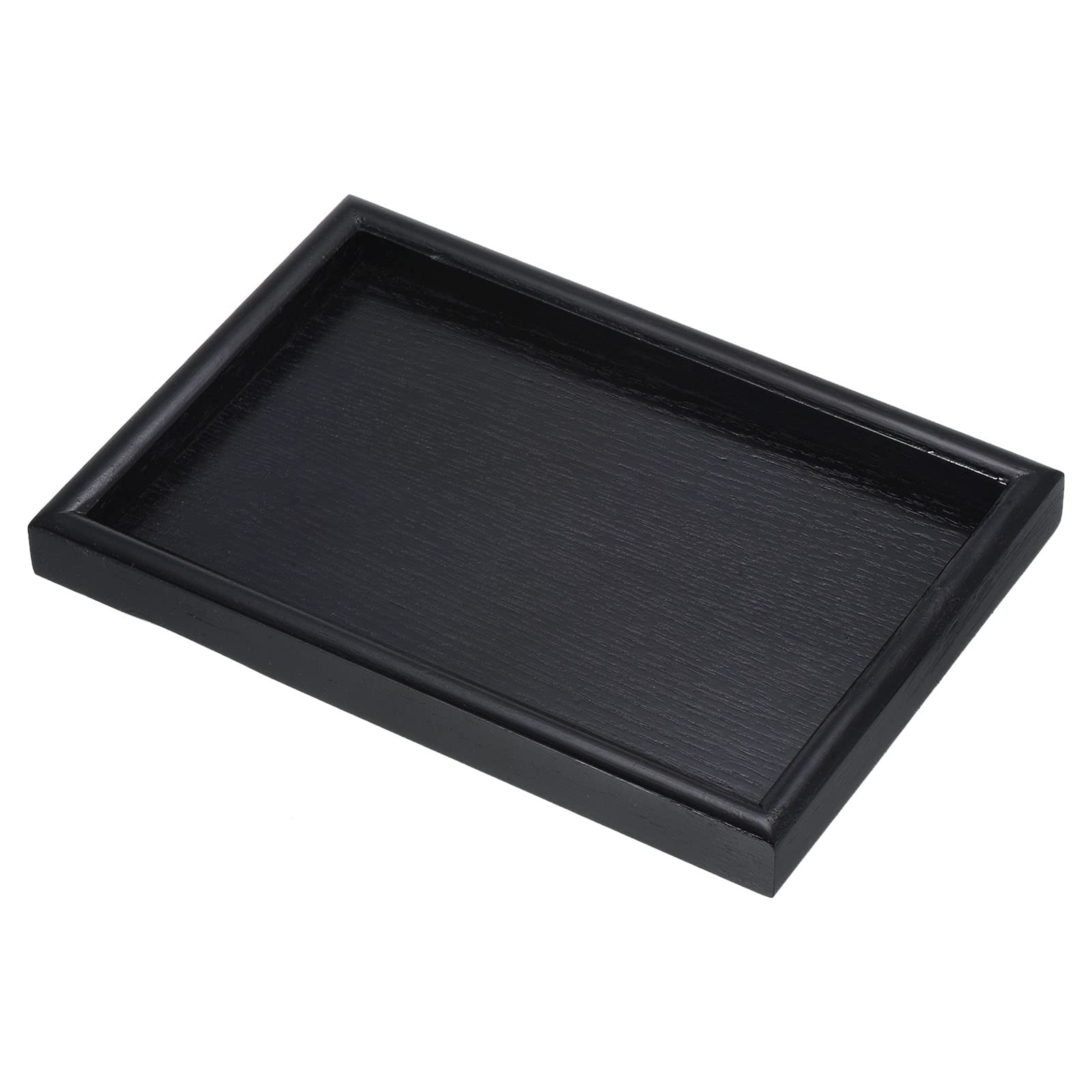 PATIKIL Wood Serving Tray 9x6 Inch Outer Base, Rectangular Decorative Platter for Home Decor Kitchen Table Candle Holder, Black