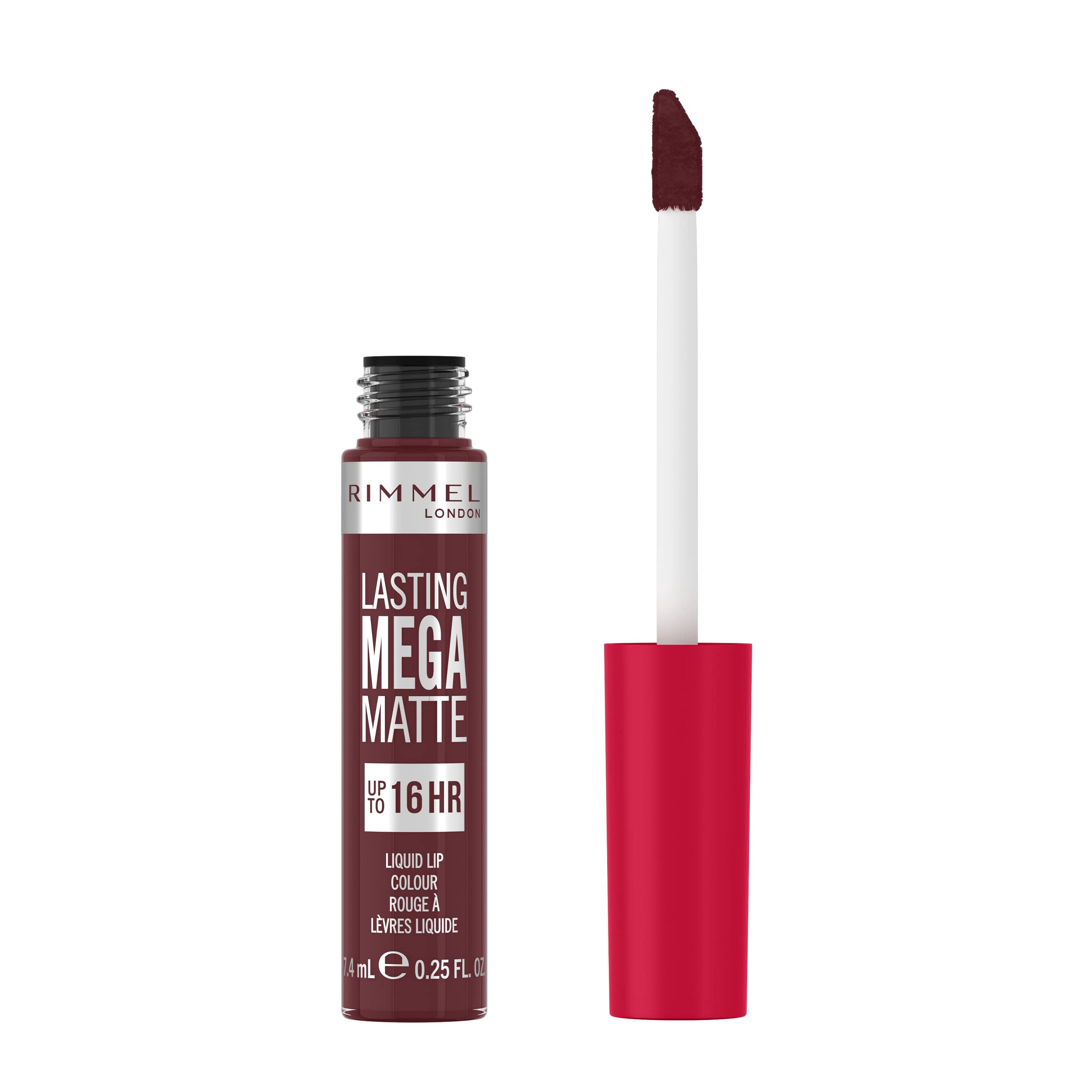 Rimmel London Lasting Mega Matte Liquid Lipstick, Long-Lasting, Hydrating, Vegan Formula - 810 - Plum this Show, 7.4ml
