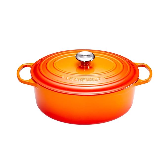 LE CREUSET Cocotte, Hierro Fundido, Volcánico (Naranja), 31 cm