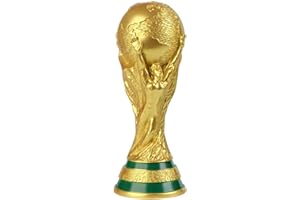 Yiwoop 5/8/10/14IN World Cup Trophy Replica Resin Football Collectibles Sports Fan Trophies Gold Bedroom Office Desktop Decorations