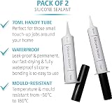 Coopers Stortford 2x 70ml Silicone Sealant Syringe Leak Proof Elastic Kitchen view 4