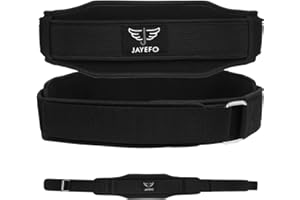 Jayefo Sports Weight Lifting Belt - Weight Belt for Workout, Deadlift and Squat - GYM Lifting belt for Men and Women for Back Support - Adjustable Size - Black