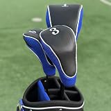 Andux Golf 460cc Driver Fairway Wood Head Covers Set of 3 Blue view 6
