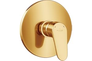 PULSE ShowerSpas 3001-RIV-PB-BG Tru-Temp Mixing Valve, Pressure Balance Rough-In Valve Trim Kit, Round, 1/2" NPT, Brushed Gold