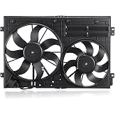 GEARLAST Radiator Fan Engine Fit for Volkswagen Jetta Tiguan Audi A3 | Replacement Dual Radiator &amp; Condenser Cooling Fan Assembly Fits Volkswagen Jetta 2.0L VW Tiguan for Audi A3 TT 1K0121205AD9B9