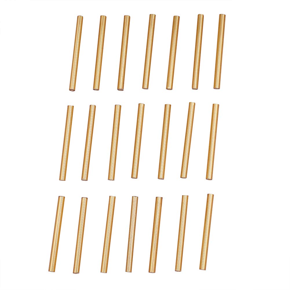 PandaHall 155pcs/50g Gold Long Glass Bugle Beads 31~34x3mm Tube Bugle Spacer Beads for DIY Jewelry Making