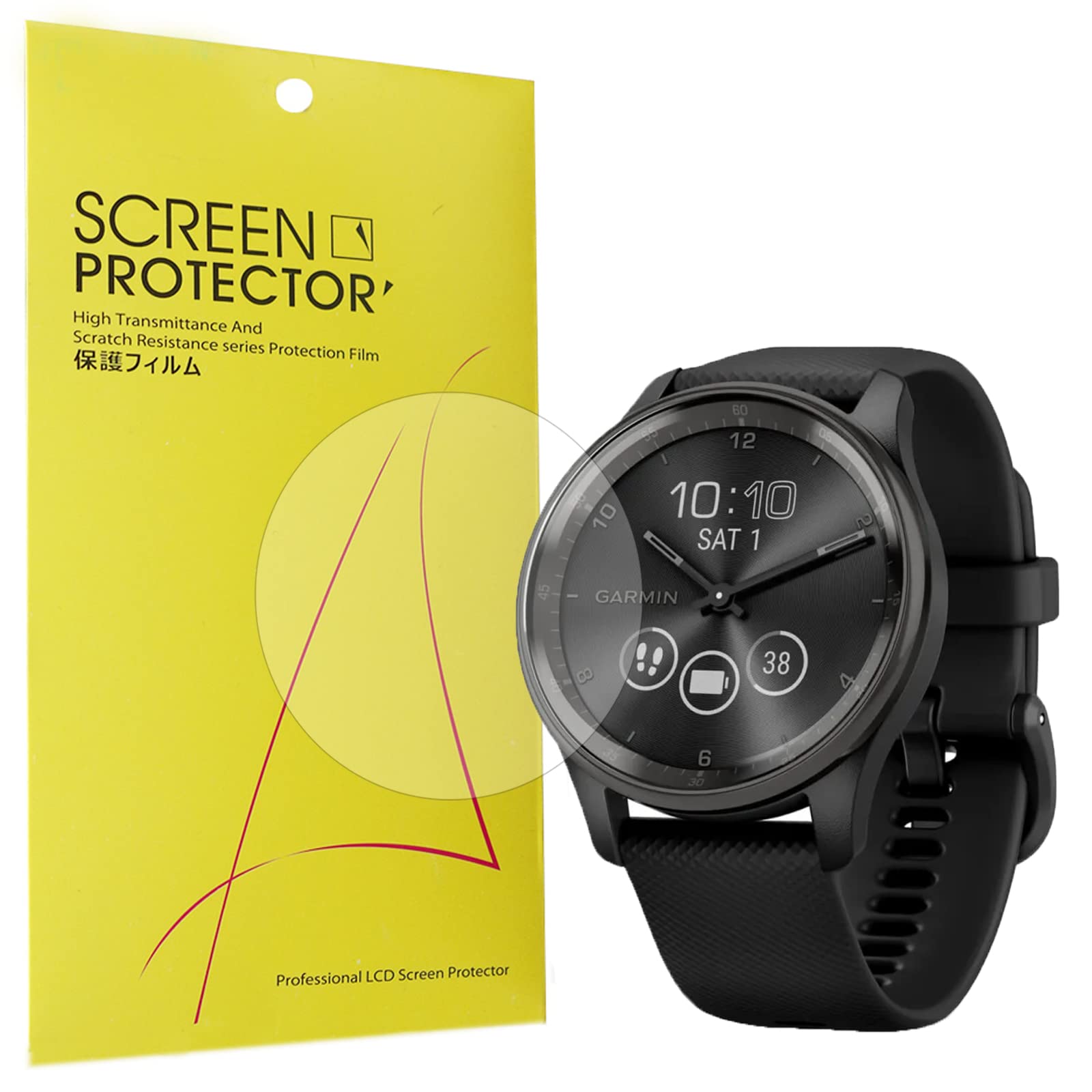 Blueshaweu Compatible for Garmin vivomove Trend Screen Protector, [6 Pack] Full Coverage TPU Clear Film Compatible with Garmin vivomove Trend 40 mm Smartwatch (6 pack)