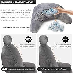 mittaGonG Reading Pillow for Sitting in Bed Adult