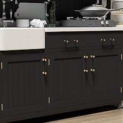 Haliwu 20 Pack Black Cabinet Pulls, Black&Gold