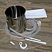 Stainless Steel Enema Bucket 1.5 Quart, Ideal for Home Coffee Enema with Platinum Cured Medical Grade Silicone Hose