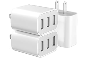 DENGWENQIANG USB Wall Charger, 3 Pack 3-Port USB Charger Block Wall Adapter USB Charging Cube Brick Compatible with iPhone 8/7/6 Plus/X, iPad, Samsung Galaxy S5 S6 S7 Edge, LG, Android and More