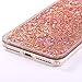 SUPVIN Bling Glitter Sparkle Shiny Liquid Phone Case for Girls Women Floating Bumper Cute Case with Rhinestone Diamond [TPU+PC] Compatible for iPhone 7 Plus/iPhone 8 Plus(Pink)