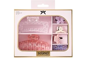 Scunci by Conair 6pk Pastel Gift Set - Claw Clips - hair accessories for girls and women - teen girl gifts trendy stuff - stocking stuffers - gifts for her - Assorted Colors and Styles